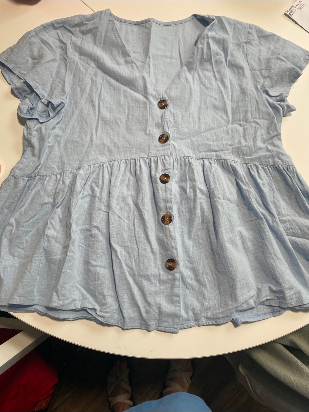 SHEIN Light Blue Casual Women's Top